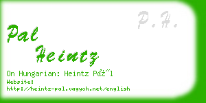 pal heintz business card